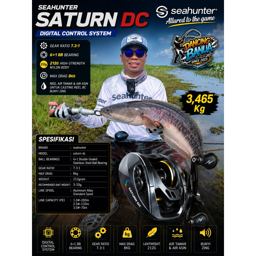 REEL BC SEAHUNTER SATURN DC