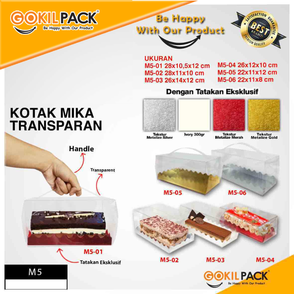 Kotak Mika Plastik Souvenir Box Kue Transparant Packaging - M5