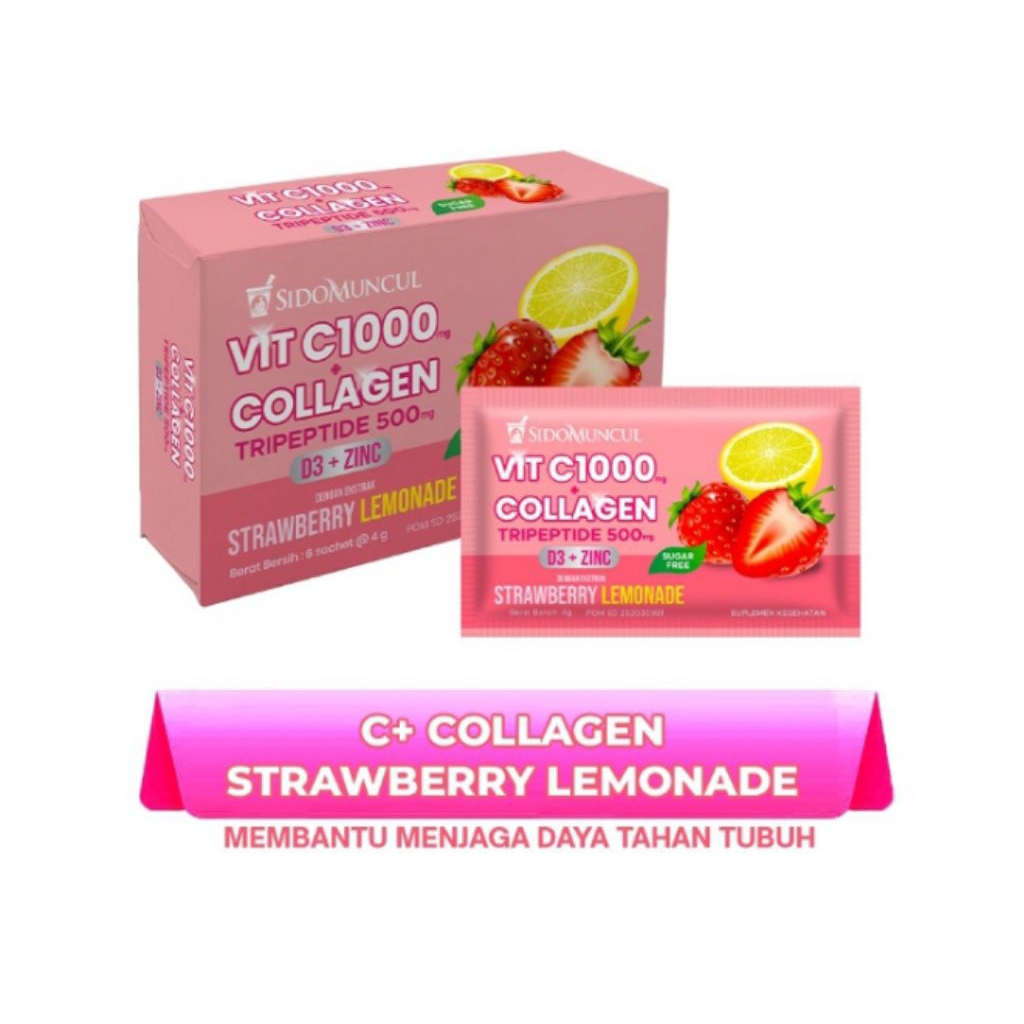 Minuman Serbuk Vitamin C Collagen Sidomuncul 1000mg