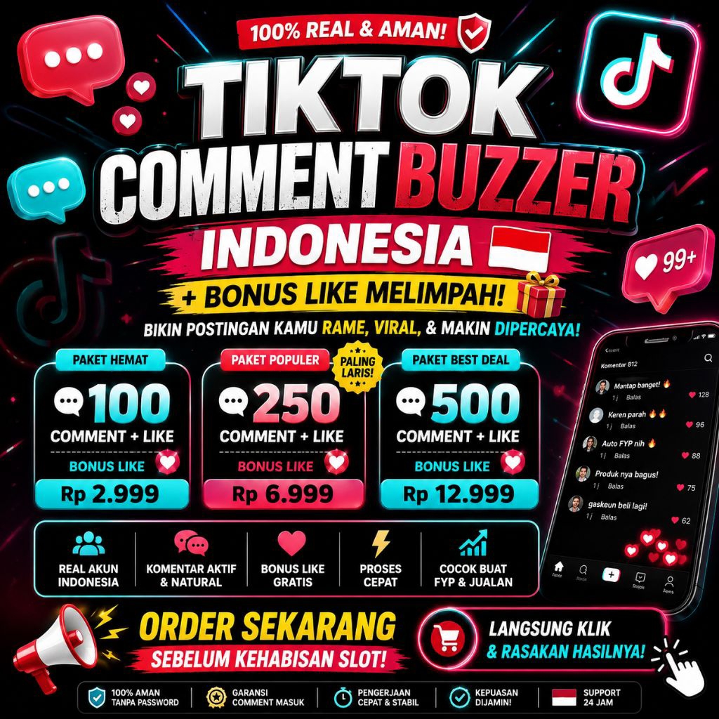 TikTok Comment Buzzer Indonesia + Bonus Like Melimpah