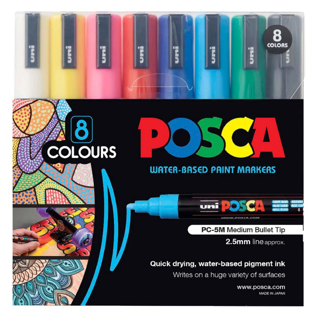 Uni Posca Marker Set of 8 | Uni Posca | Posca 8Warna / Spidol Cat