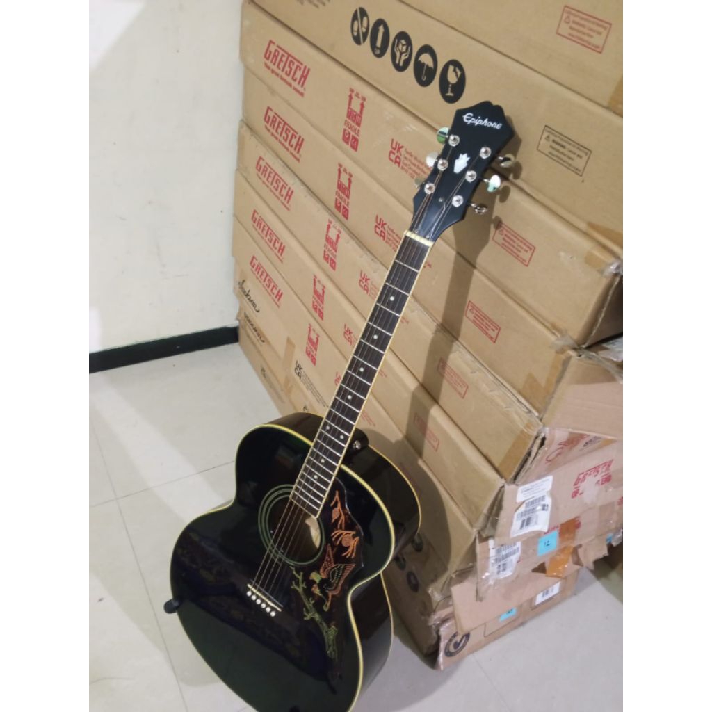 Acustik Elektrik Epiphone EJ 200Artist Bk Original