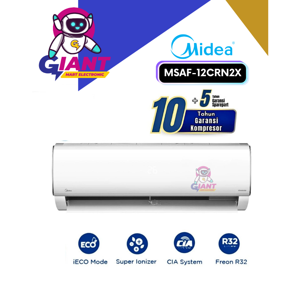 AC MIDEA 2 PK MSAF18CRN2X / MSAF-18CRN2X HEMAT ENERGI