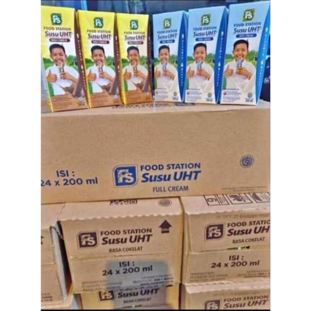 Susu UHT FS/Food Station Cokelat 200ml