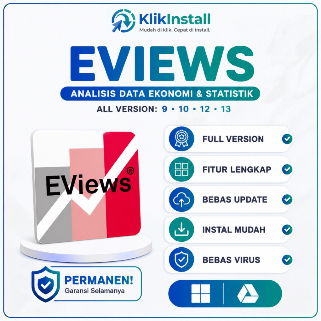 EViews Enterprise Full Version Lifetime Original | Software Analisis Data Statistik Windows