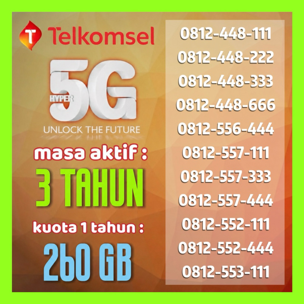 Kartu Perdana Telkomsel 10 Digit / Telkomsel Nomor Cantik 10 Digit