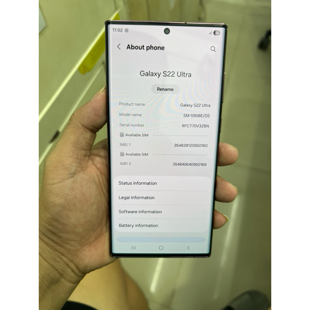 samsung galaxy s22 ultra 5g 12/256gb ex inter bekas no cukai