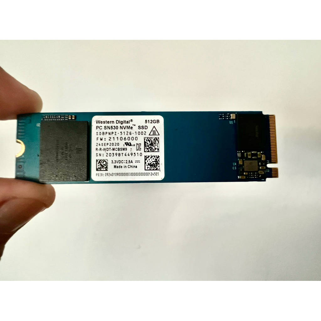 Ssd WD NVME 512GB Penyimpanan data Bekas Berkualitash
