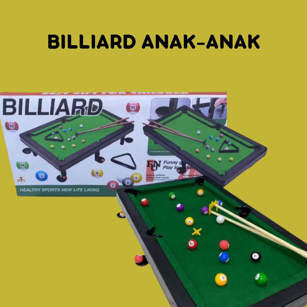Mainan Biliard Mini / Mainan Anak Set Biliard / Set Biliard Portable RD