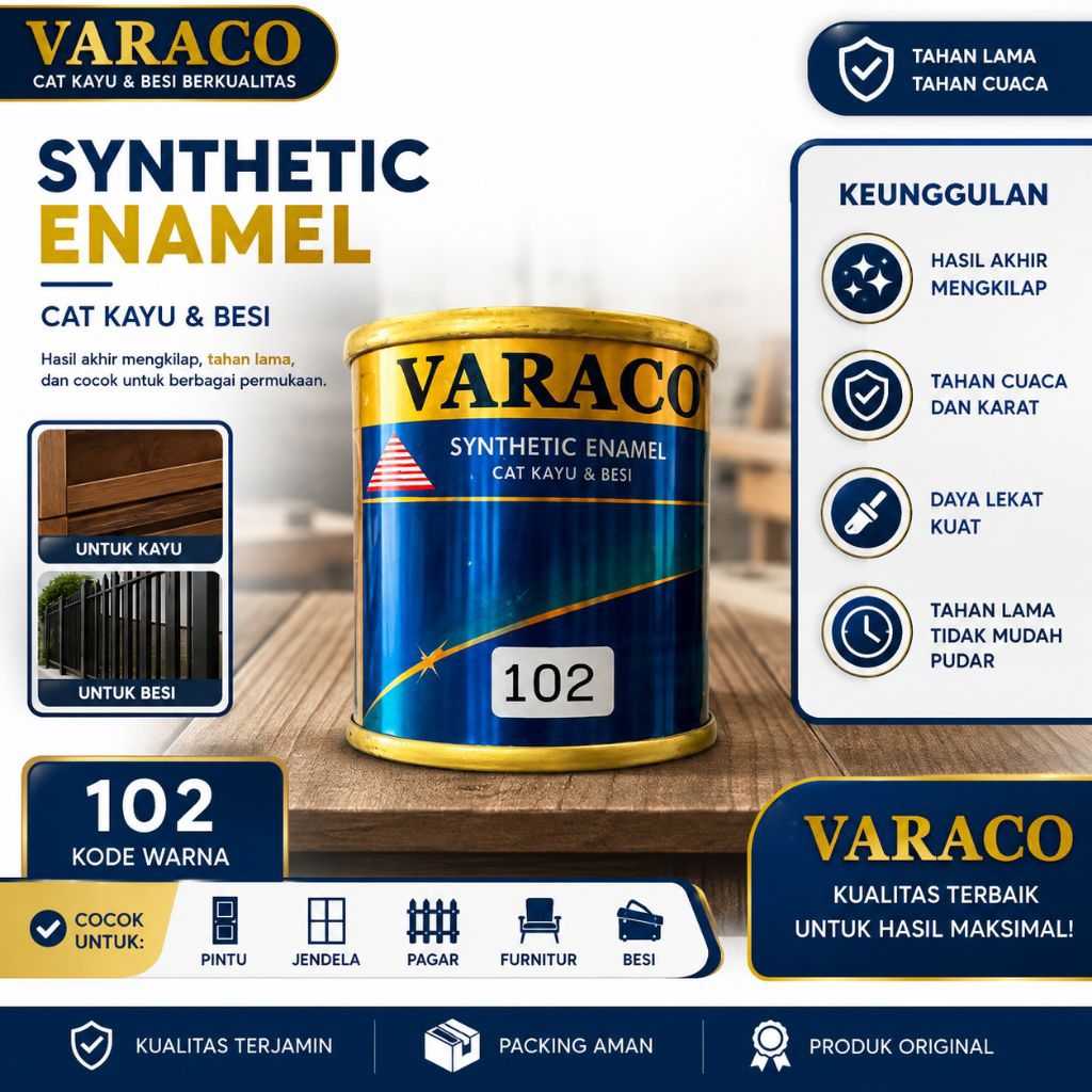 Cat Kayu & Besi Varaco 50 gr