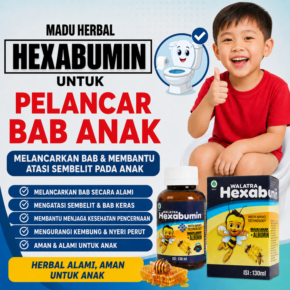 Madu Pelancar BAB Anak , Bab Anak Lancar Tidak Keras , Pencahar Bab Bayi Dan Balita | HEXABUMIN