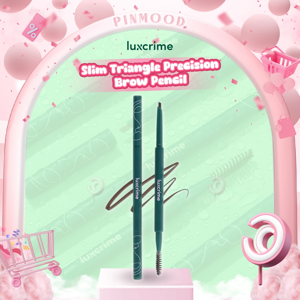 LUXCRIME - SLIM TRIANGLE PRECISION BROW PENCIL - Pensil Alis Waterproof Dengan Ujung Tipis Presisi E