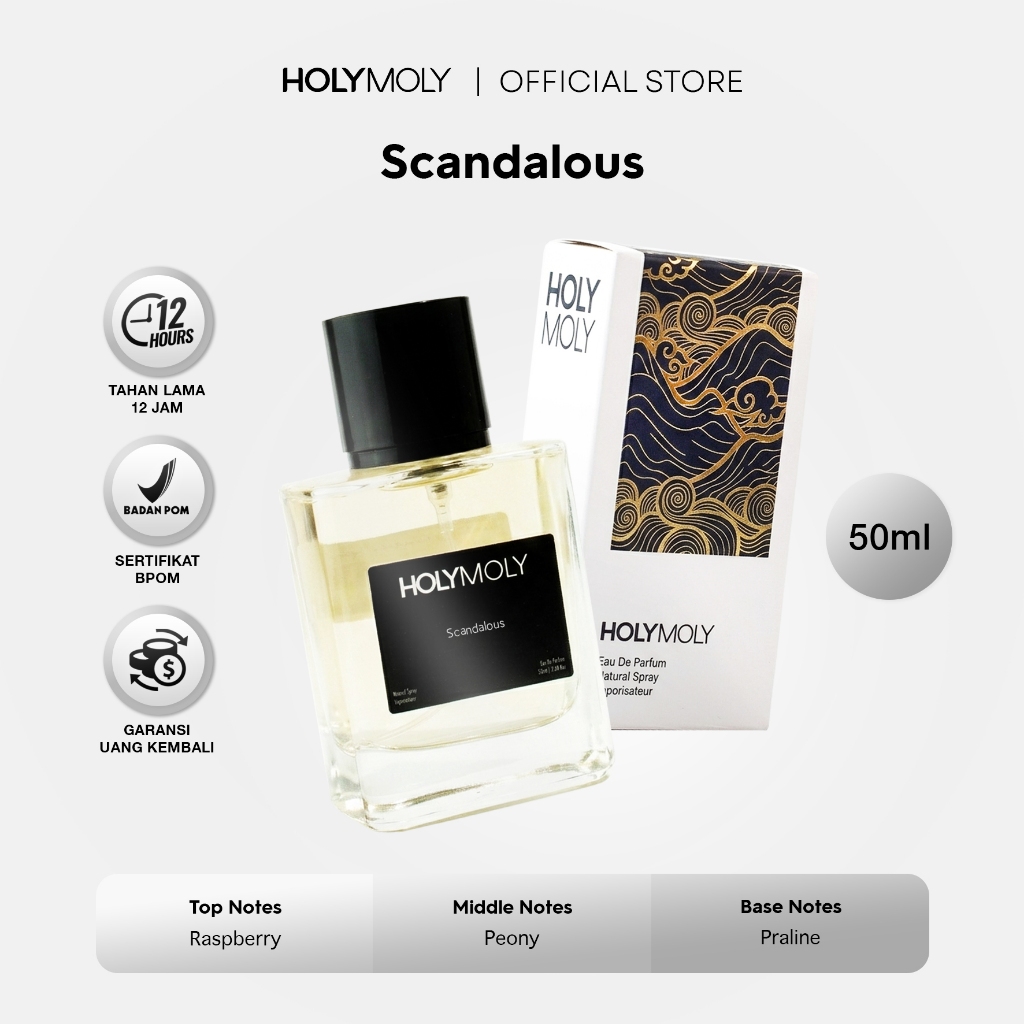 Holymoly - Scandalous Parfum Wanita Aroma Soft Sweet Fruity Floral