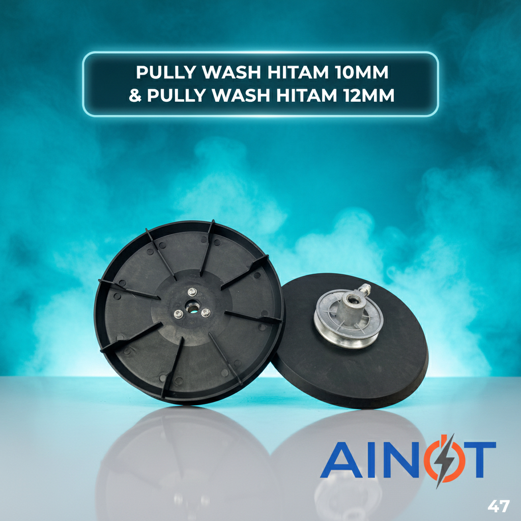 AINOT - Pully Mesin Cuci 12mm Hitam / Pulley Dinamo Pencuci Mesin Cuci 2 Tabung 12 mm Hitam