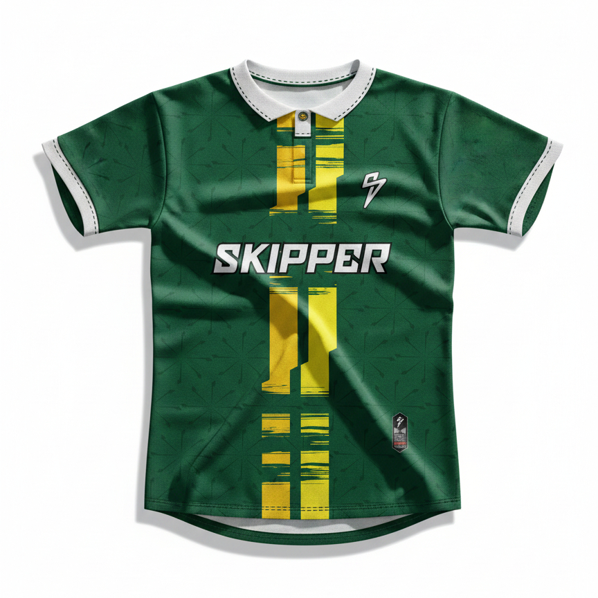 Jersey Skipper Sport Hijau Kuning - Setelan Futsal Full Printing