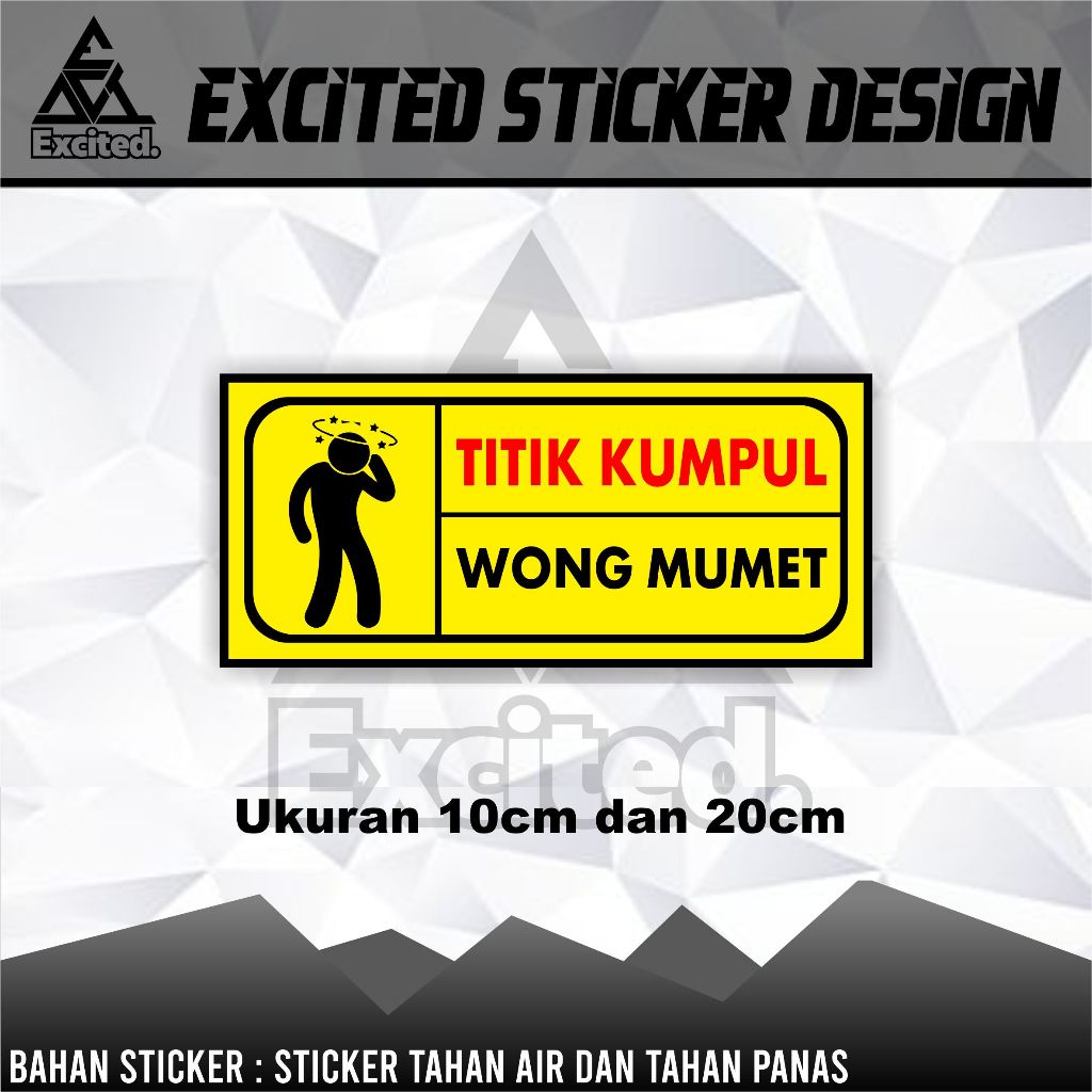 STIKER VINYL TITIK KUMPUL WONG MUMET