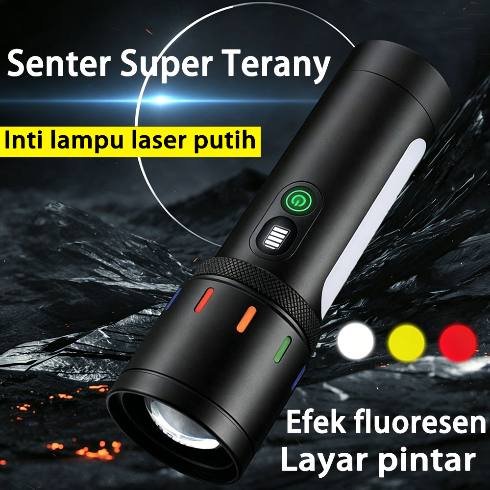 Anbolt G58PRO Senter LED Super Terang Jarak Jauh Anti Air Senter LED Original USB-C Rechargeable 9 M