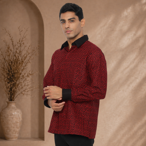 Batik Indra Loka - Kemeja Batik Long Sleeve Pria Kallang