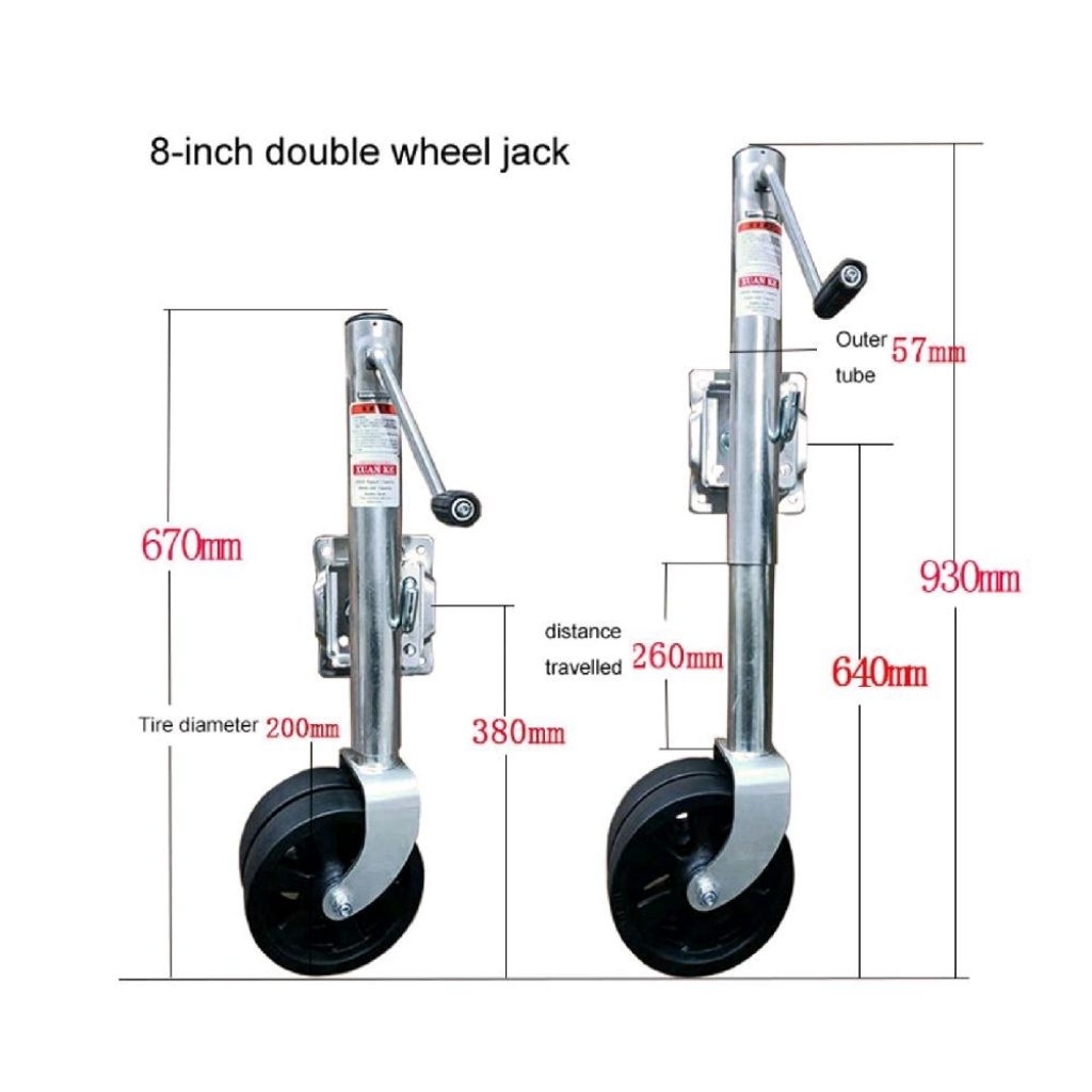 Double Wheel Jack Trailer Anhang 2000 Pound / Jack Stand / Stand Jack Camper Trailer Anhang Co