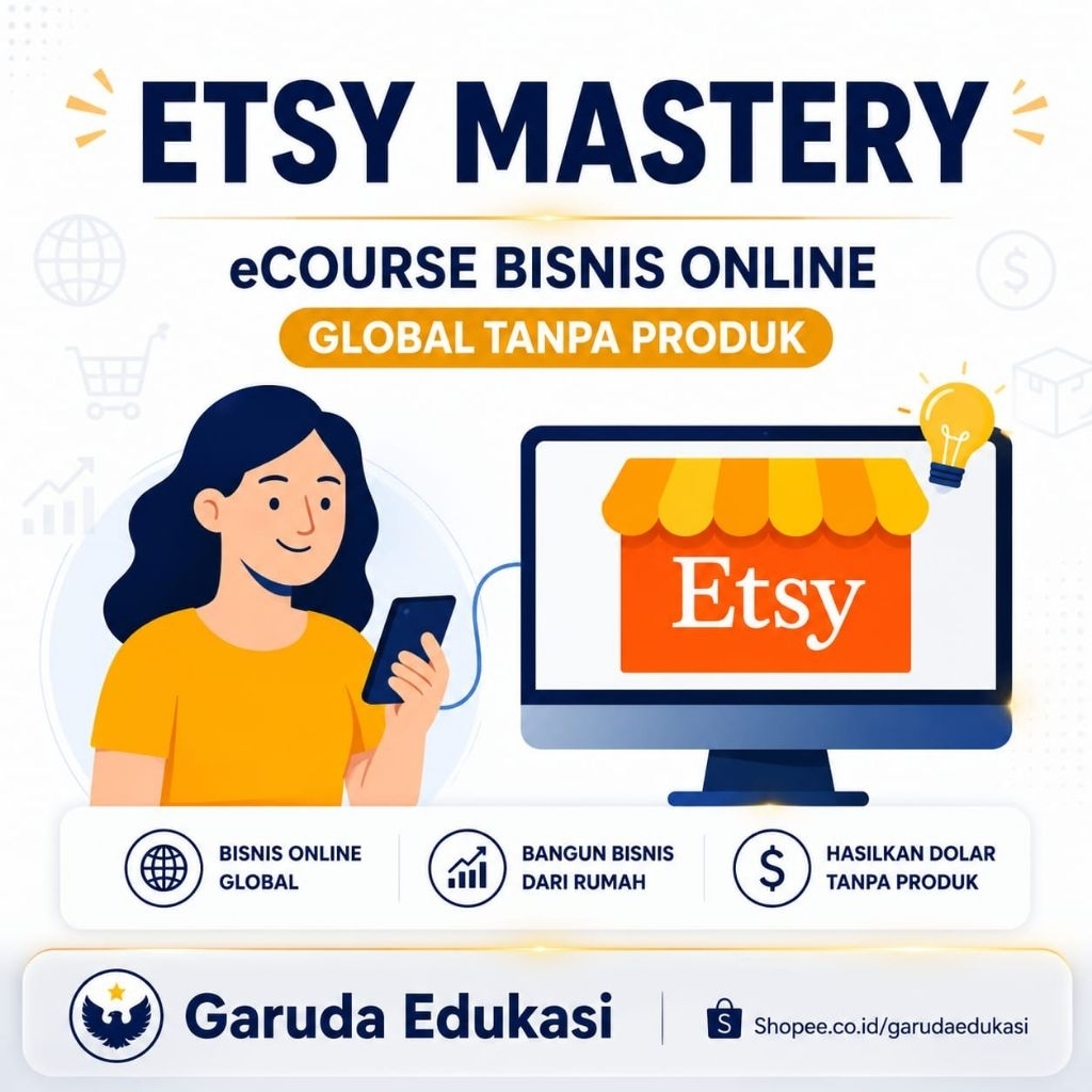 (54) Etsy Mastery Indonesia – eCourse Bisnis Online Global Tanpa Produk | Cara Jualan di Etsy Dari N