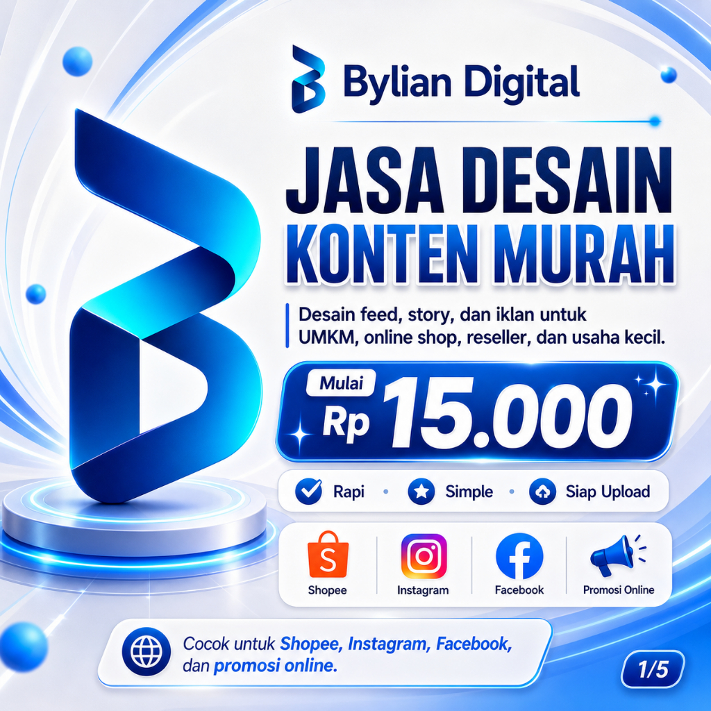 Jasa Desain Konten Instagram Shopee Facebook Meta Ads Kelola Sosmed UMKM Murah