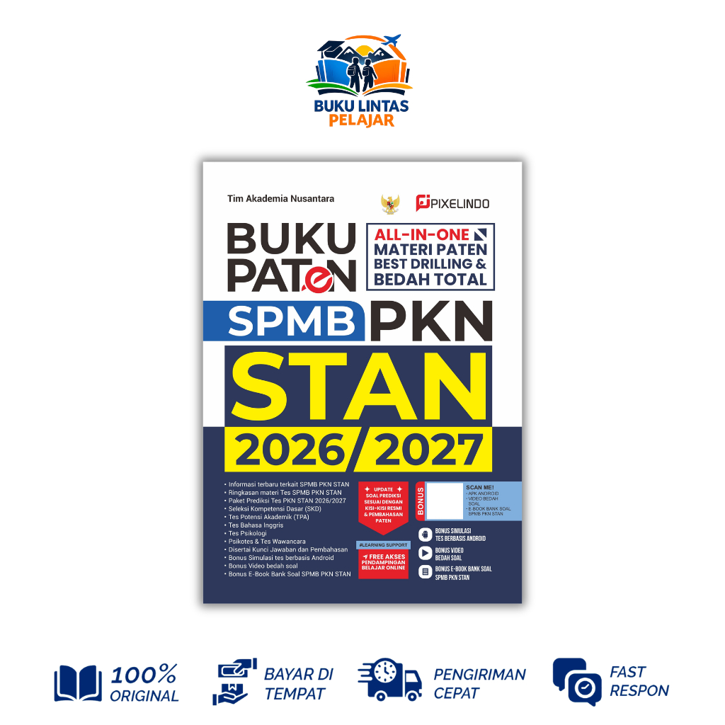 Buku Paten Spmb PKN STAN Cat 2026/2027 - Pixelindo