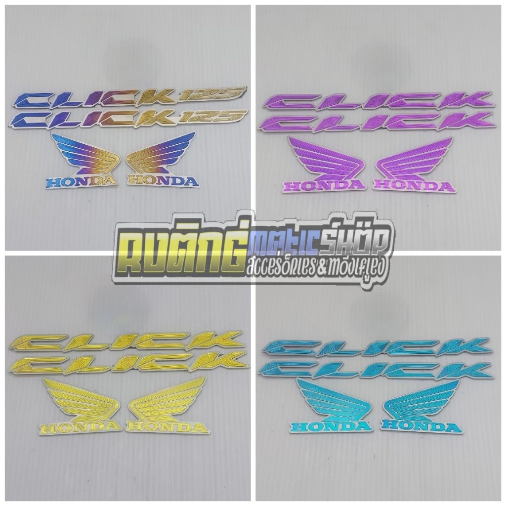 emblem titanium emblem body click dan sayap titanium