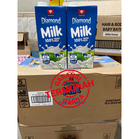 SUSU UHT DIAMOND MILK UHT 1L - PER DUS ISI 12 PCS