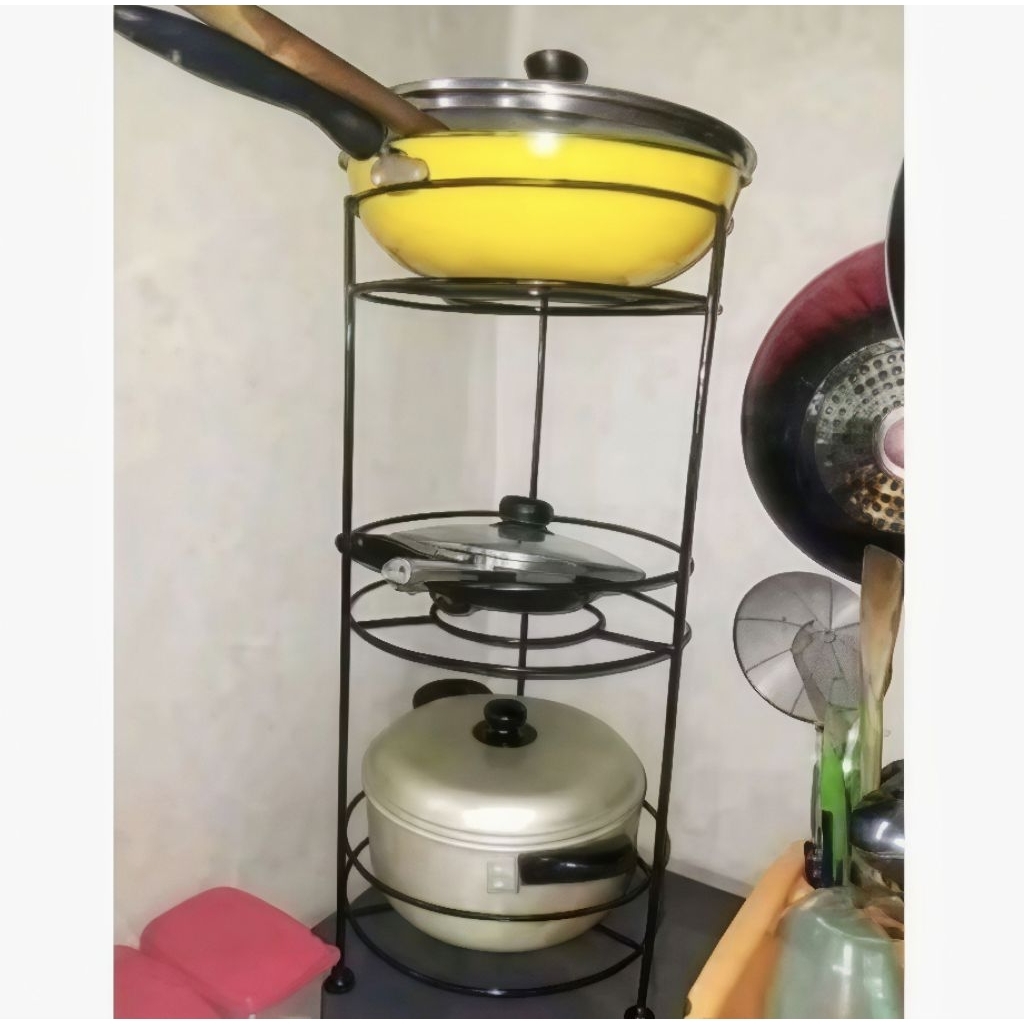 Rak Panci Wajan Dan Ceret Minimalis Serbaguna Aesthetic Co