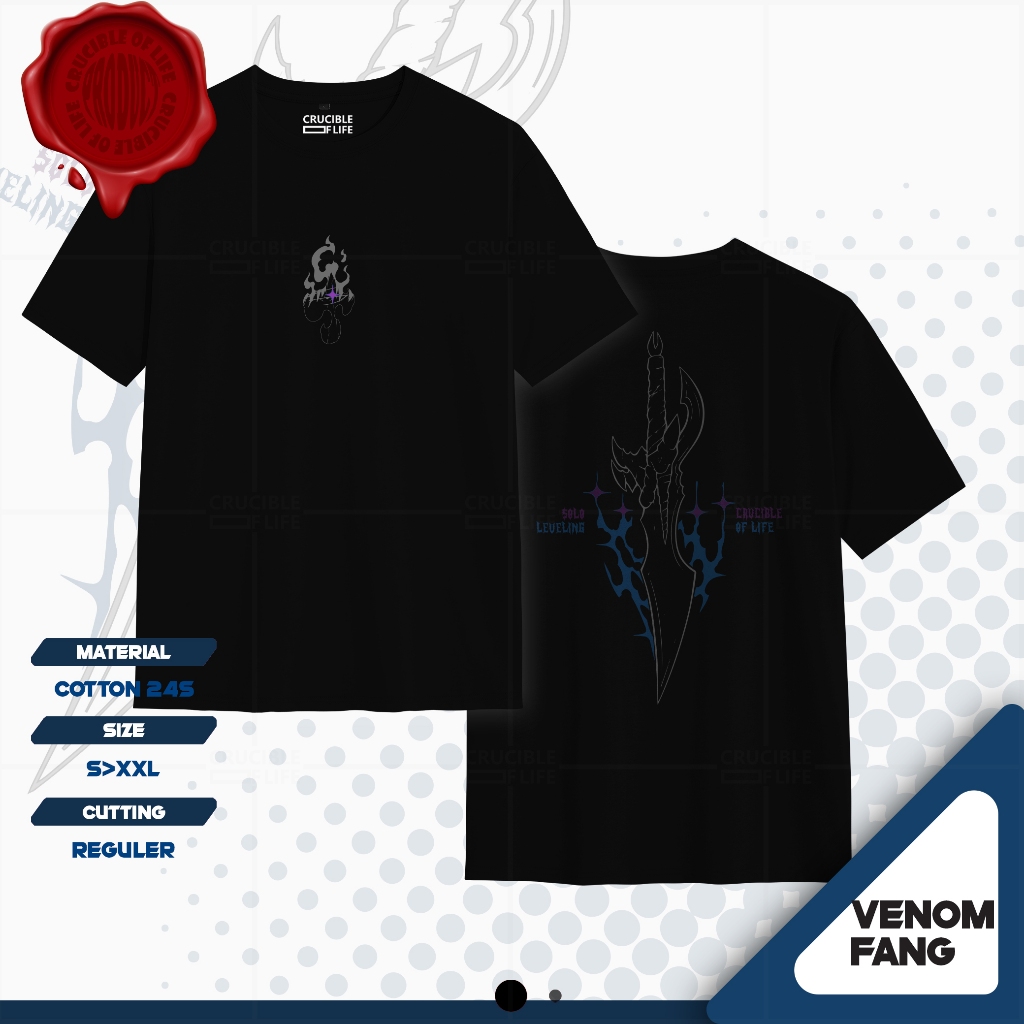 T-Shirt Kaos Anime Solo Leveling - Sung Jin Woo Dagger - CRUCIBLEOFLIFE