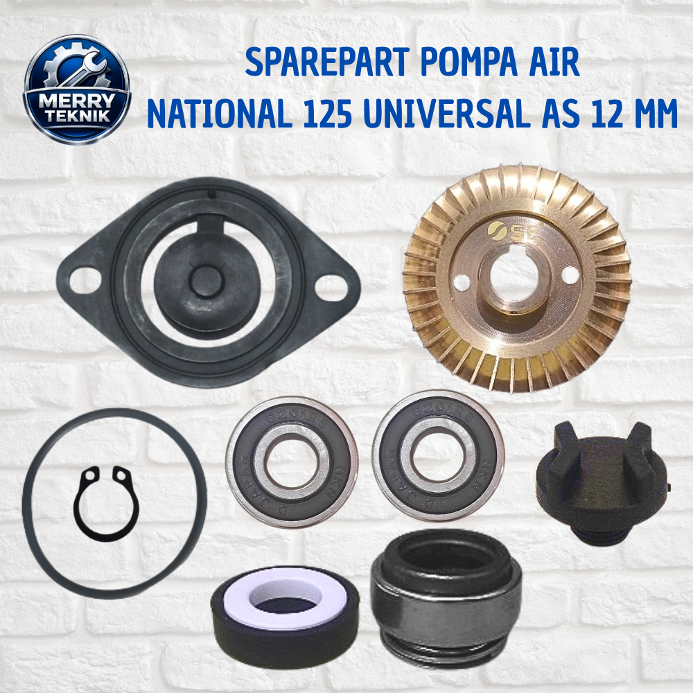 Paket Komplit Spare Part Pompa Air National 125 As 12 mm Universal