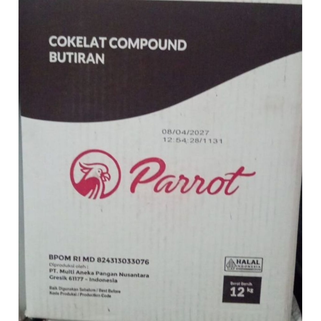 Meses PAROT  butiran 12 kg karton warna hitam