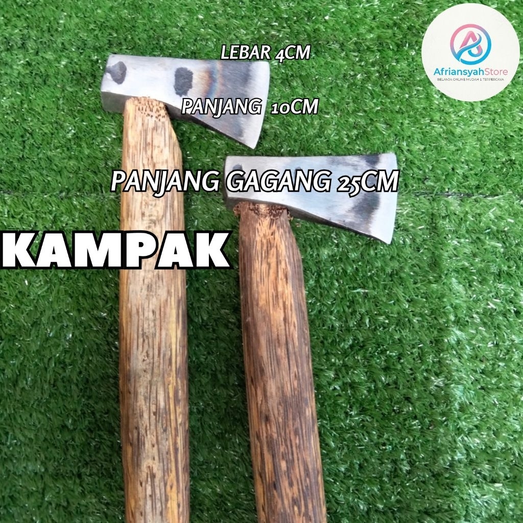 kapak Baja Gagang Kayu Aren Kecil - Tajam, Kuat, dan Efisien