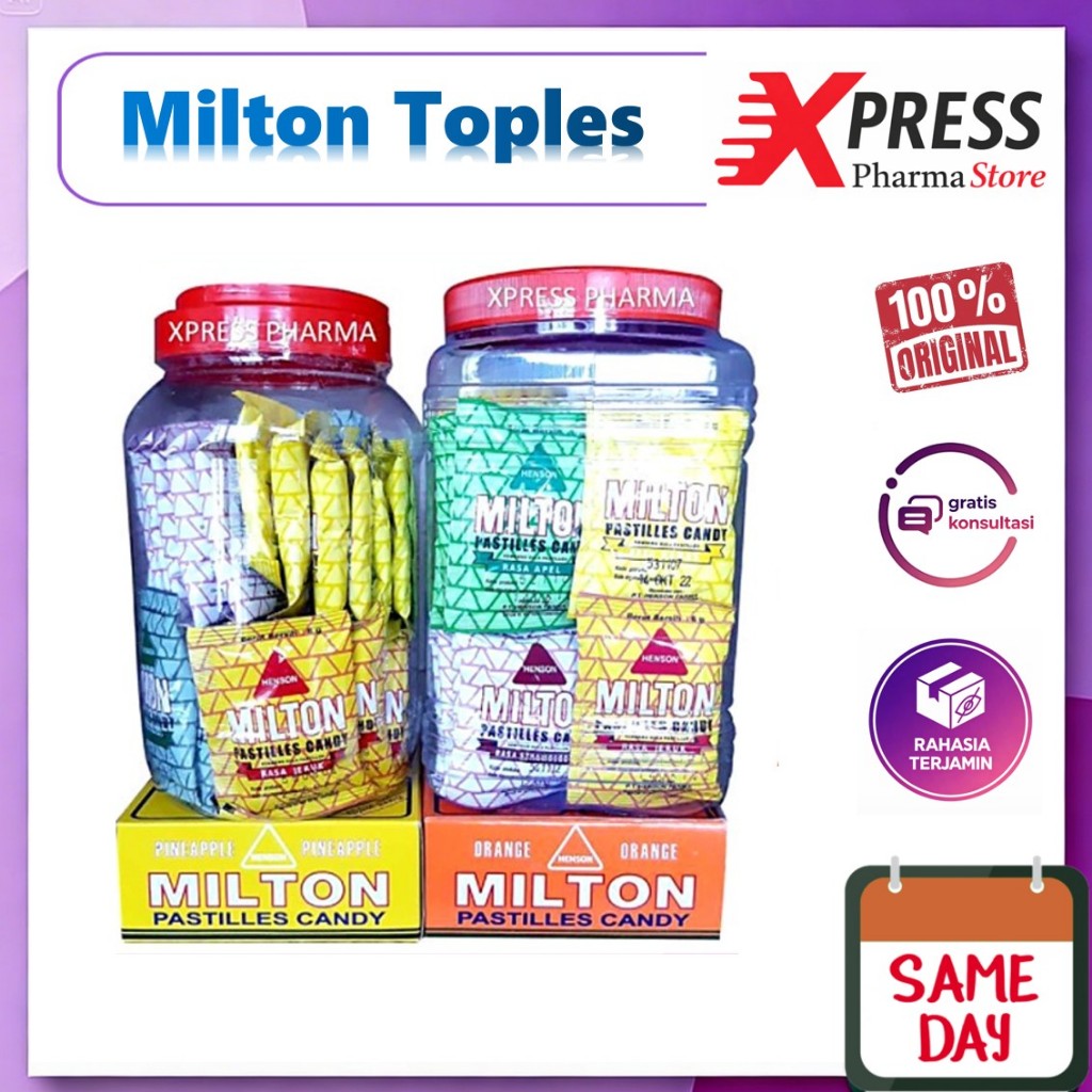 XPRESS  Toples 60 Milton Sachet Pastiles Permen Jadul