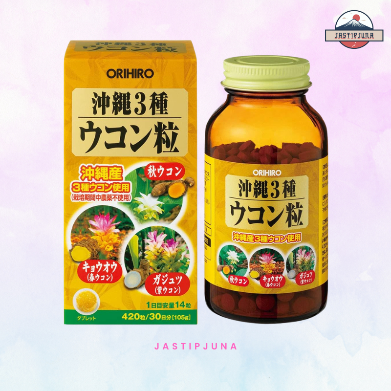 Orihiro Ukon 420 Butir Original Jepang - Vitamin Ekstrak Kunyit Okinawa untuk Kesehatan Fungsi Hati 