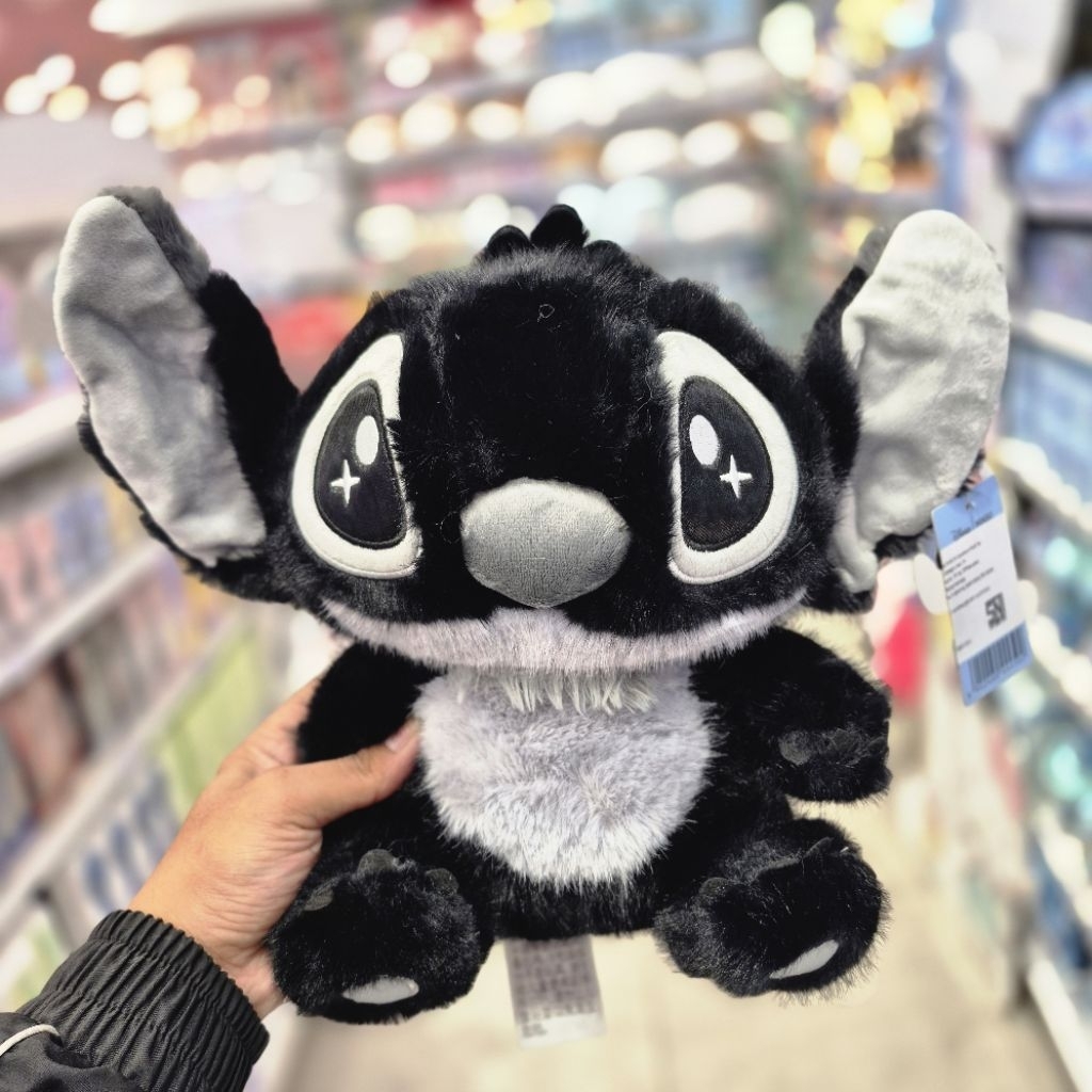 Miniso Boneka Lilo & Stitch Hitam - Disney Lilo & Stitch Collection Black Sitting Posture Plush Toy