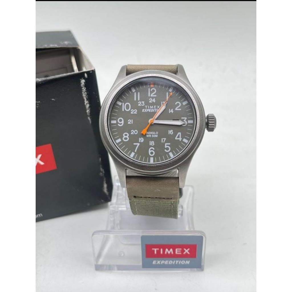 jam tangan timex scout green original TW4B14000