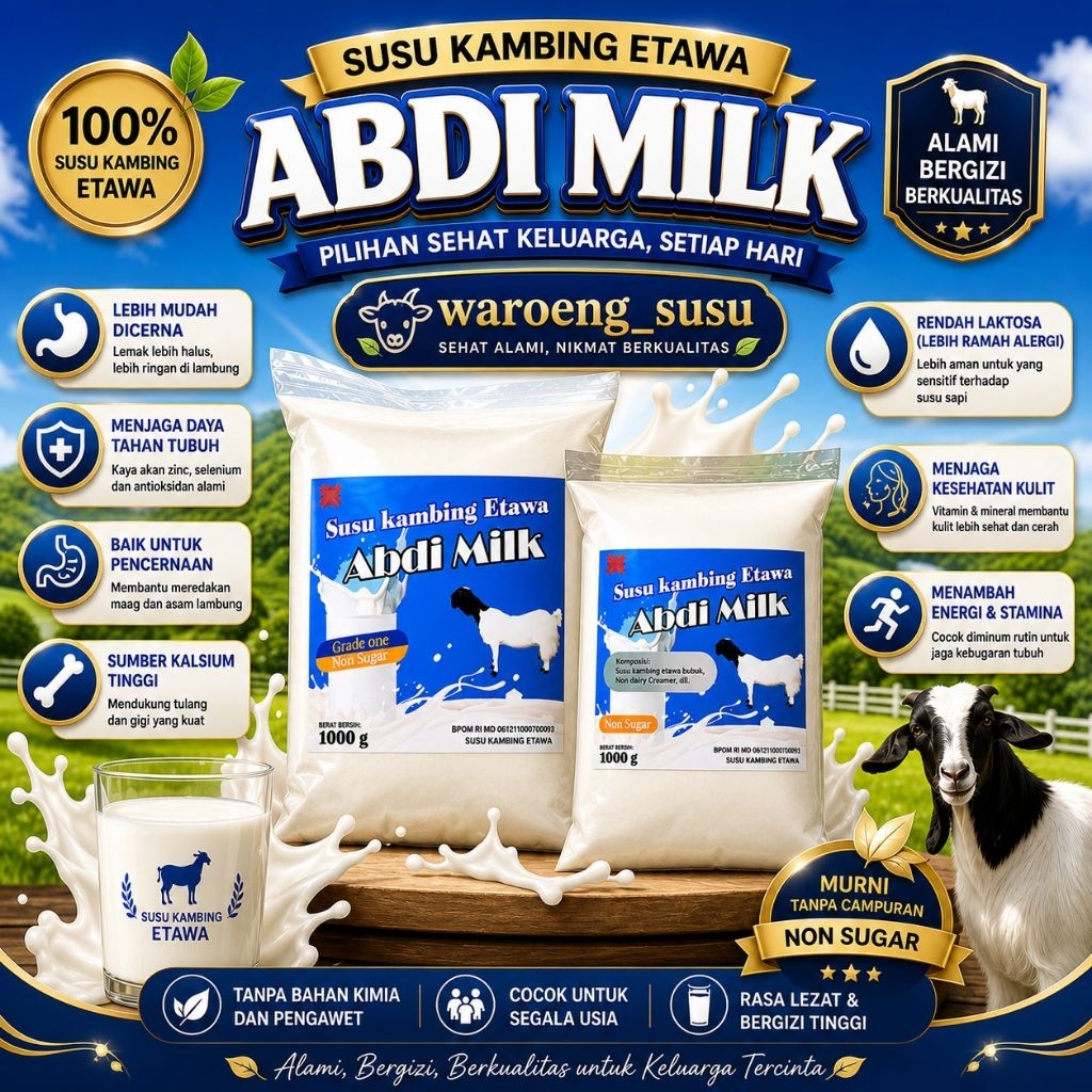SUSU KAMBING ABDI MILK NON SUGAR