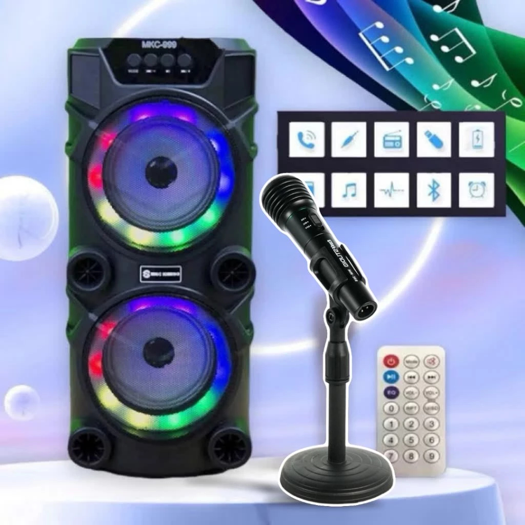 Speaker Bluetoooth Portable 999 Uk 6.5Inch Free Mic Karaoke
