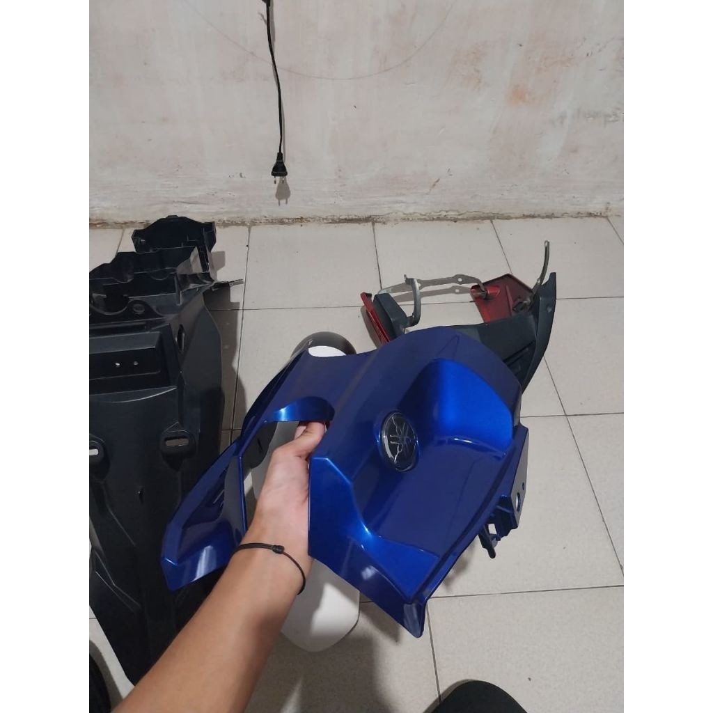 Cover mesin Vixion New Set Emblem Original Copotan