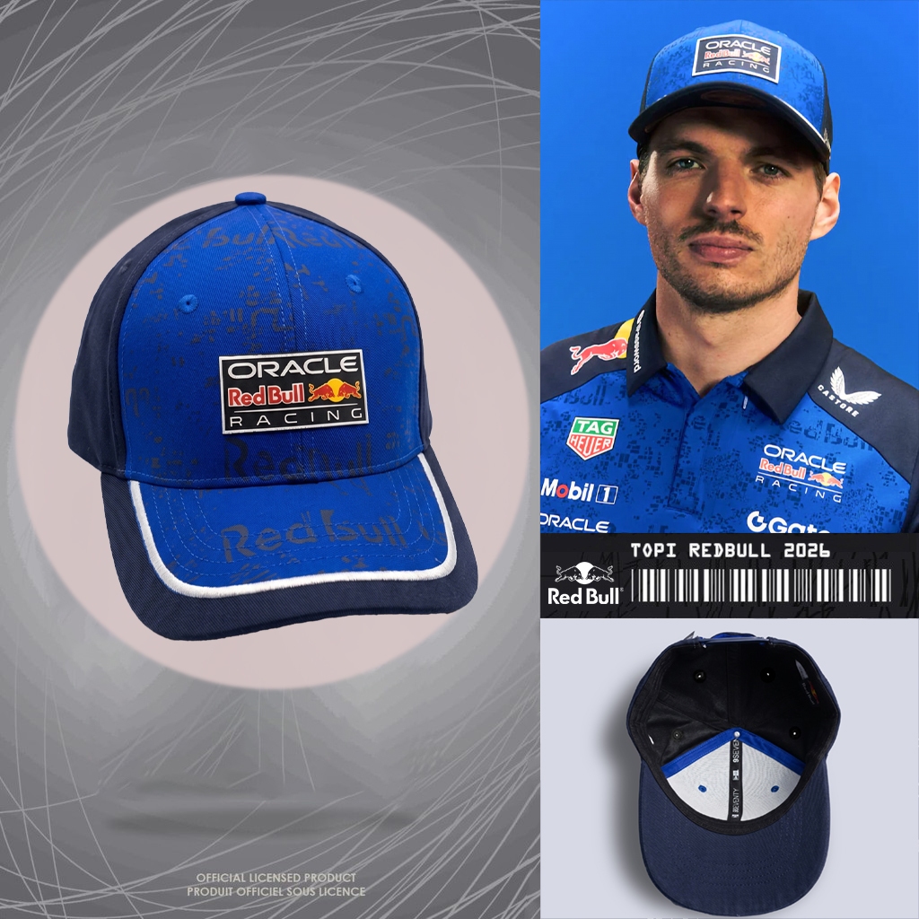 TOPI REDBULL 2026 BASEBALL CAP FORMULA ONE F1 RED BULL PREMIUM GRADE ORIGINAL