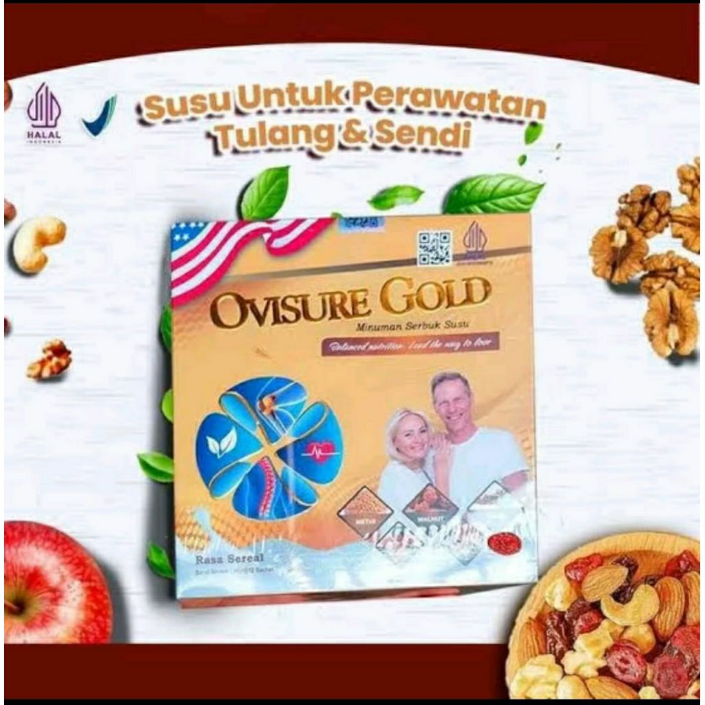 New Ovisure Gold Milk Official Store Asli - Susu Vitamin Bubuk Herbal Mengobati Nyeri Tulang Otot Se