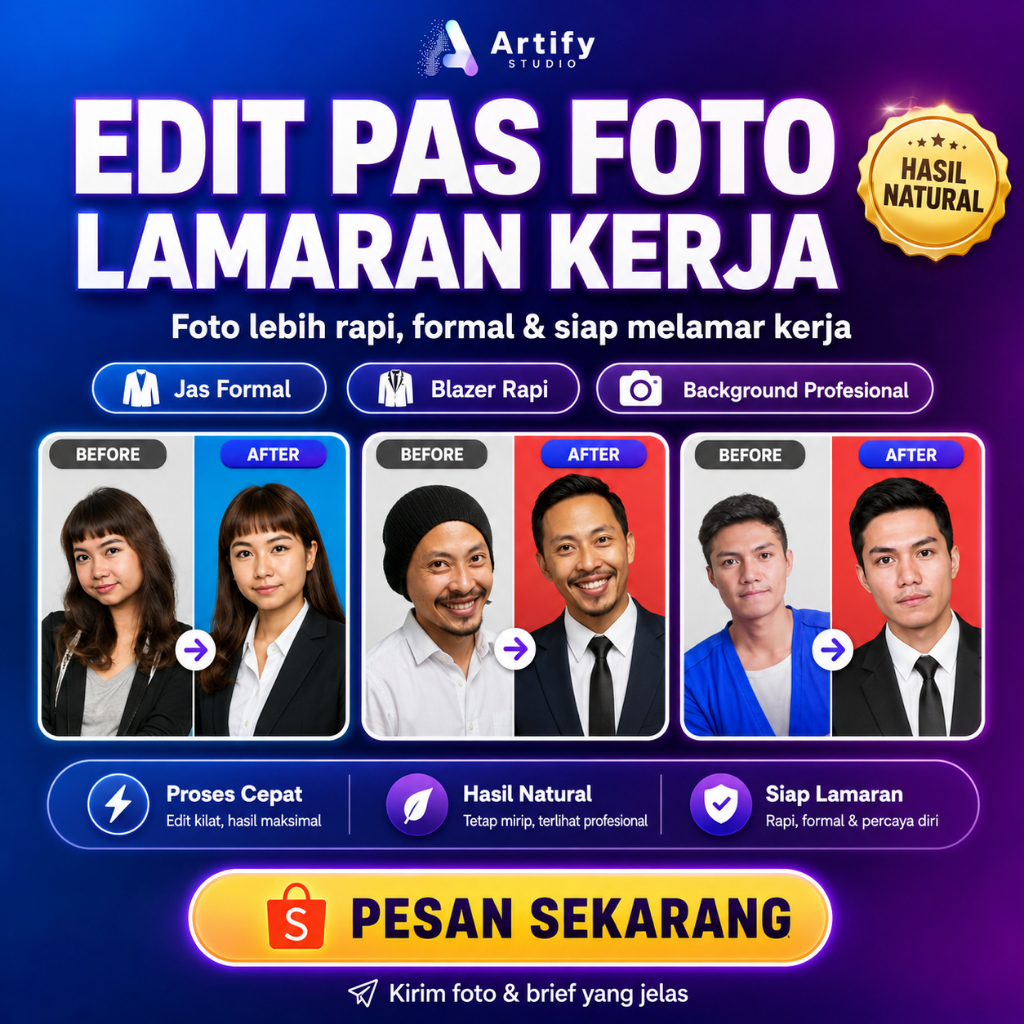 Jasa Edit Pas Foto Lamaran Kerja Profesional | Edit Jas, Blazer & Background Formal