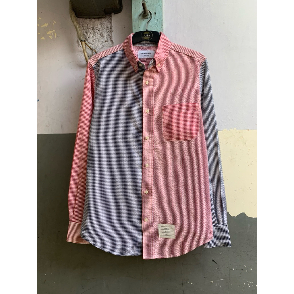 kemeja thom browne pria lengan panjang preloved size M