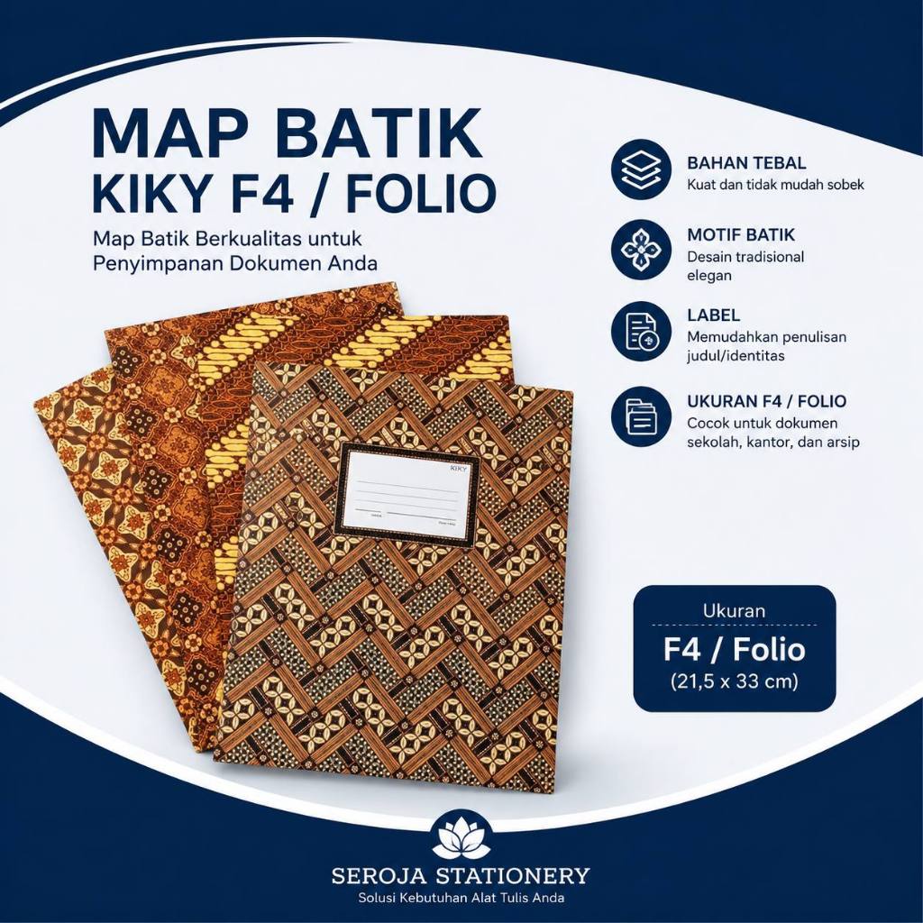 MAP BATIK KIKY F4 / FOLIO STOPMAP KARTON MOTIF BATIK 1 PACK ( 10 PCS )