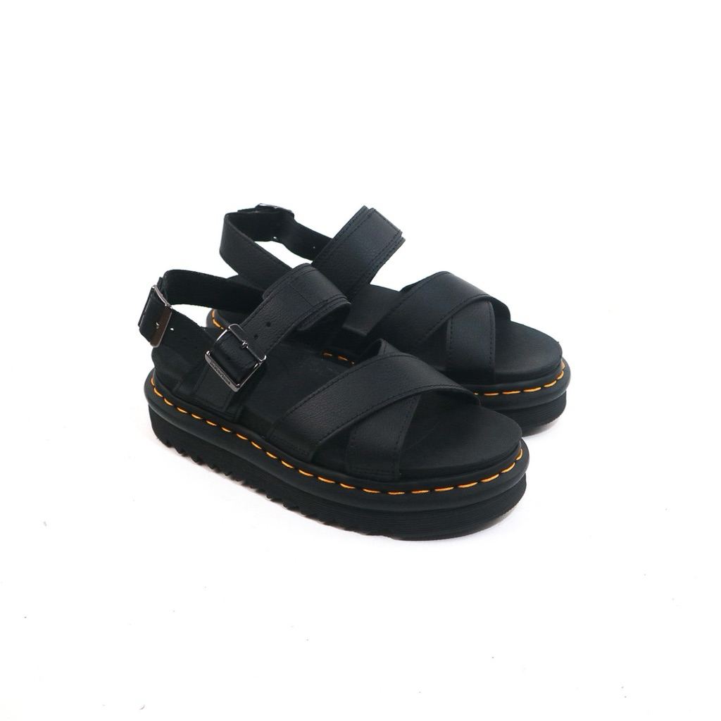 Dr martens voss ii black athena wanita sandal
