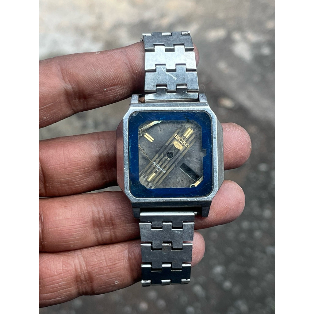 Bodi Jam Tangan Vintage SEIKO 5 Automatic 7009-5570 Square TV Shape Original