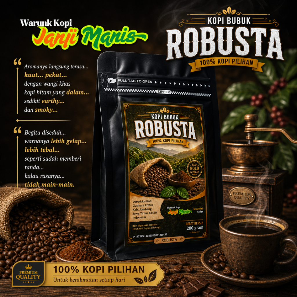 Kopi Robusta - Warunk Kopi Janji Manis - Gaskara Coffee