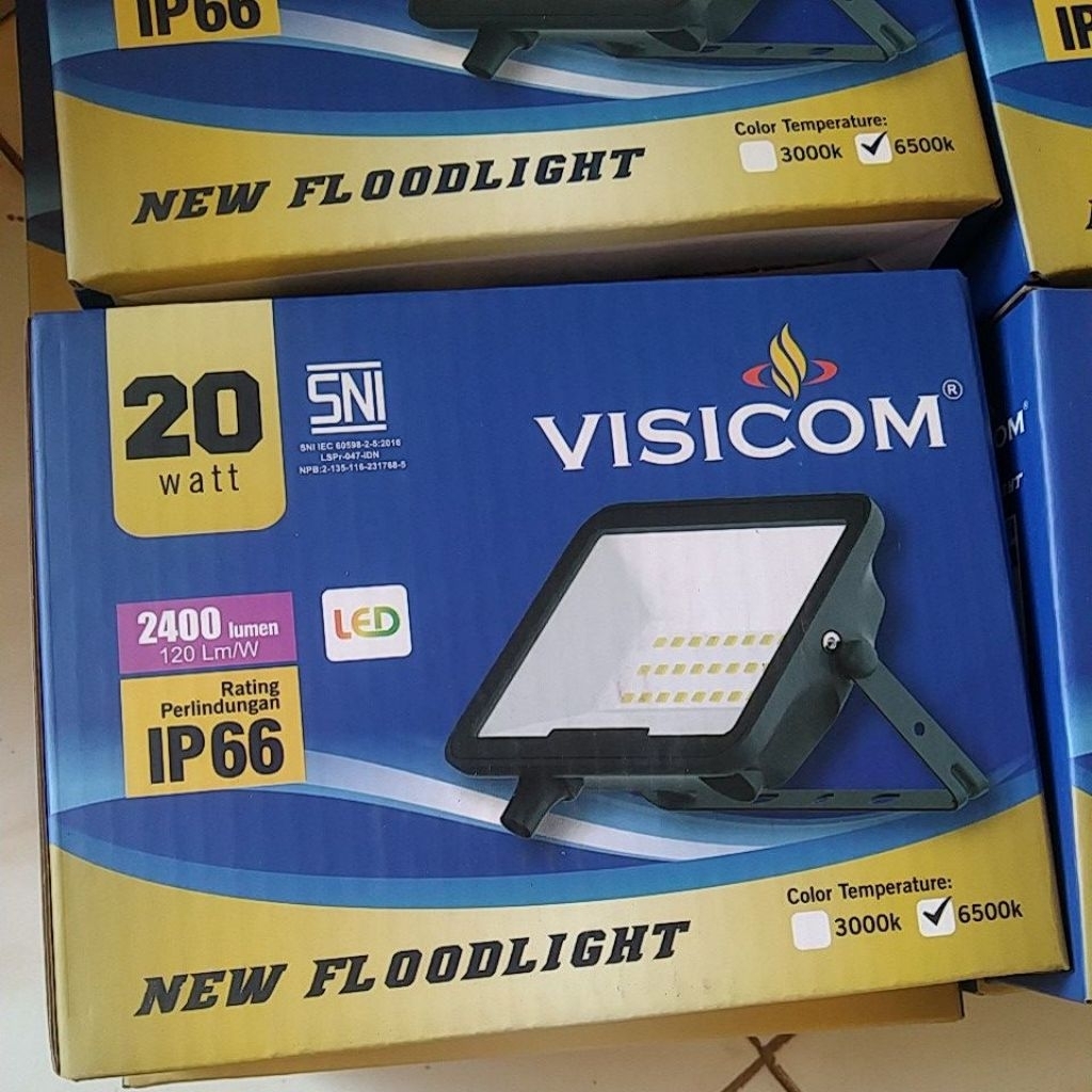 LED VISICOM 20WATT FLOODLIGT CAHAYA PUTIH TEMBAK