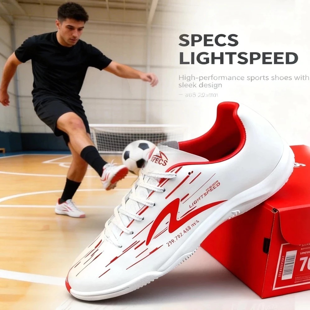 Gratis Ongkir Sepatu Futsal Specs Accelerator Lightspeed Reborn Infinity White Emperror Red Specs Fu